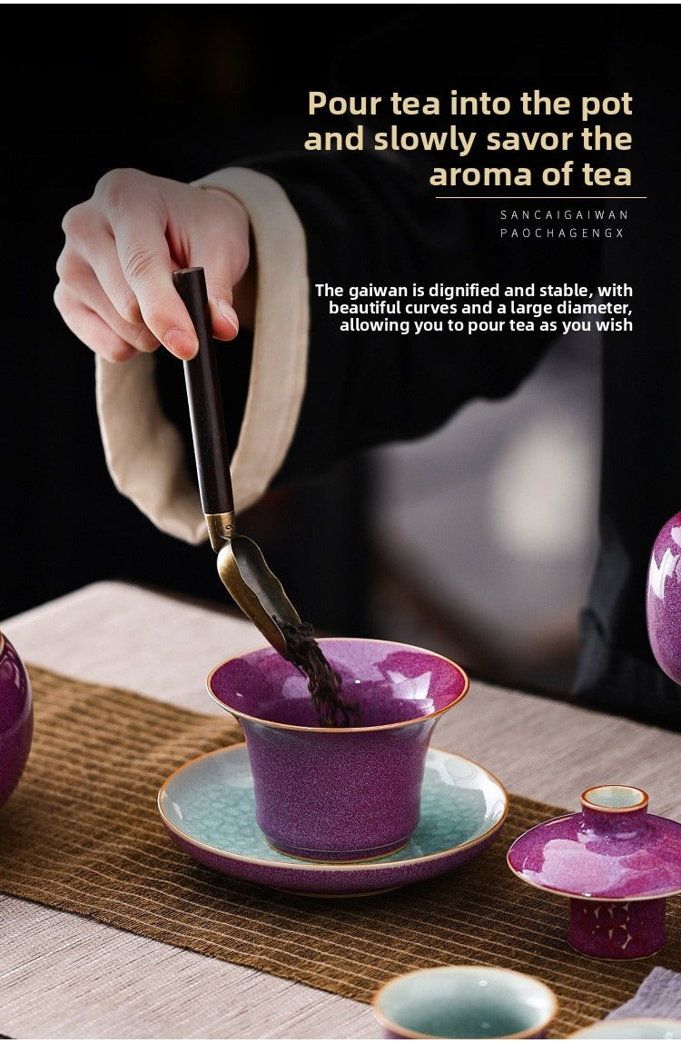 Master-crafted Kung Fu tea set—premium gift set suitable for home brewing or high-end business gifting.
