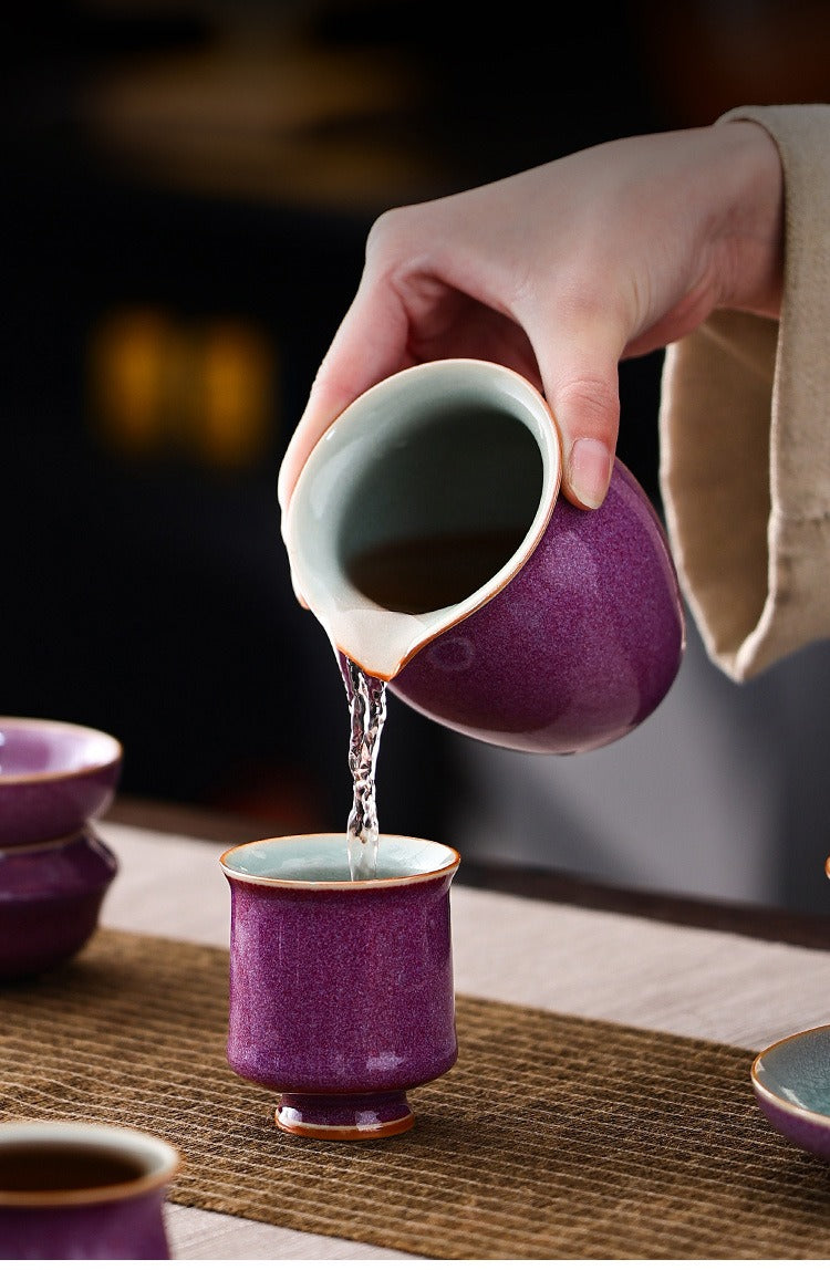 Master-crafted Kung Fu tea set—premium gift set suitable for home brewing or high-end business gifting.